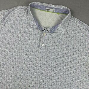 Tasc Performance Cloud Performance Polo Shirt XXL Purple Green Geometric TM721